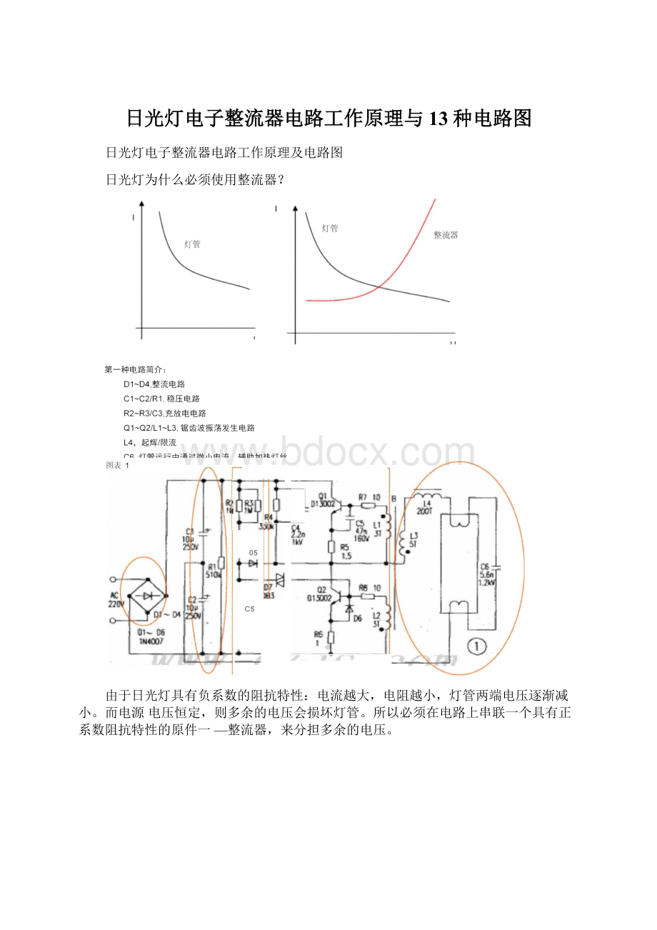 日光灯电子整流器电路工作原理与13种电路图.docx