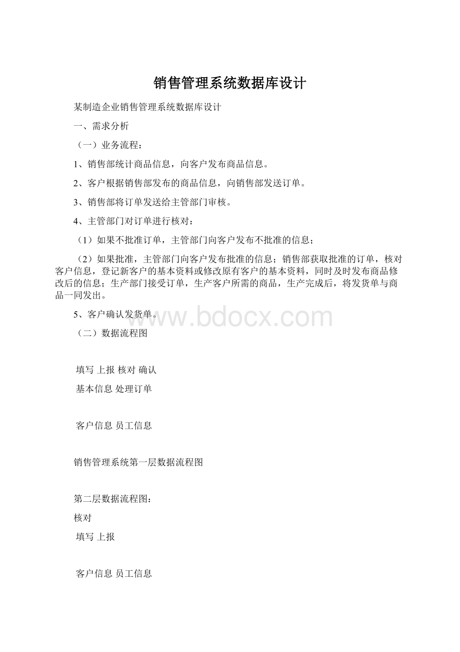 销售管理系统数据库设计.docx_第1页