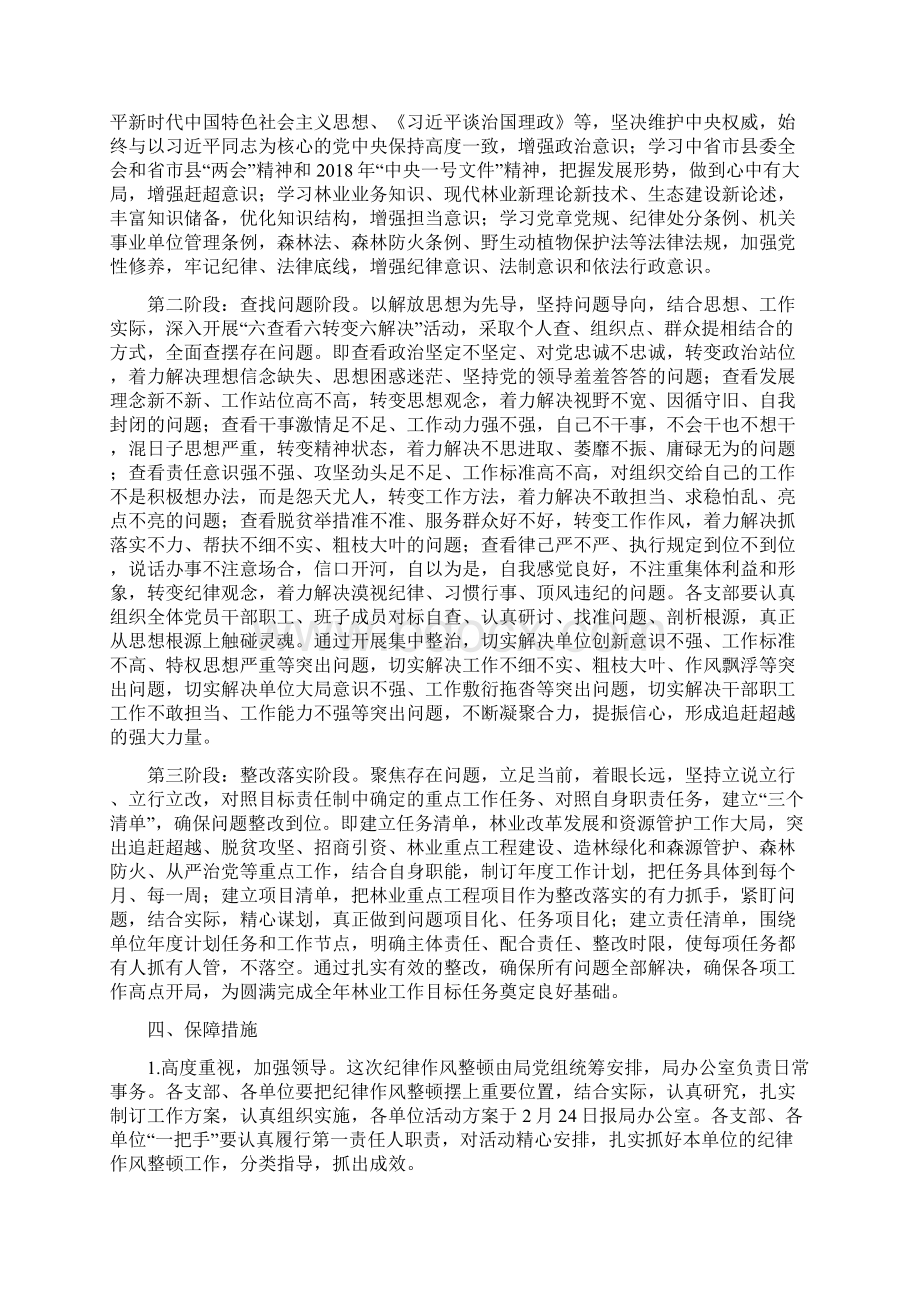 林业系统集中开展解放思想转变作风担当干事狠抓落实纪律作风整顿活动实施方案.docx_第2页