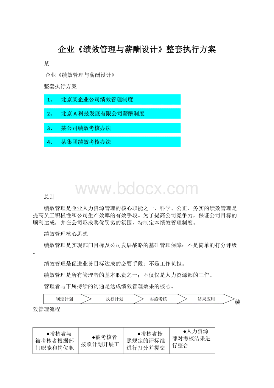 企业《绩效管理与薪酬设计》整套执行方案.docx