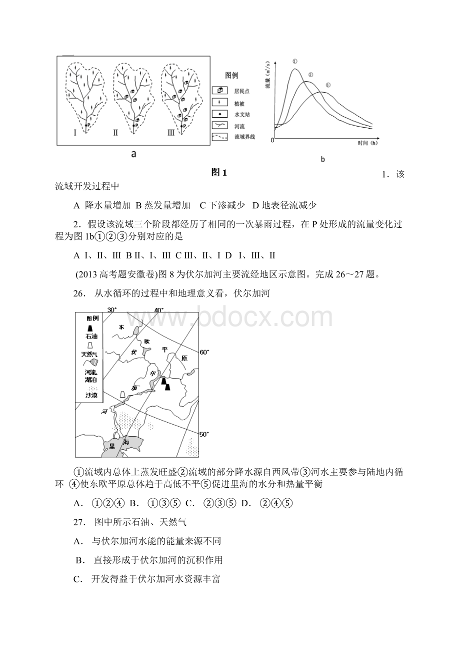 高考真题地球上的水Word格式文档下载.docx_第3页