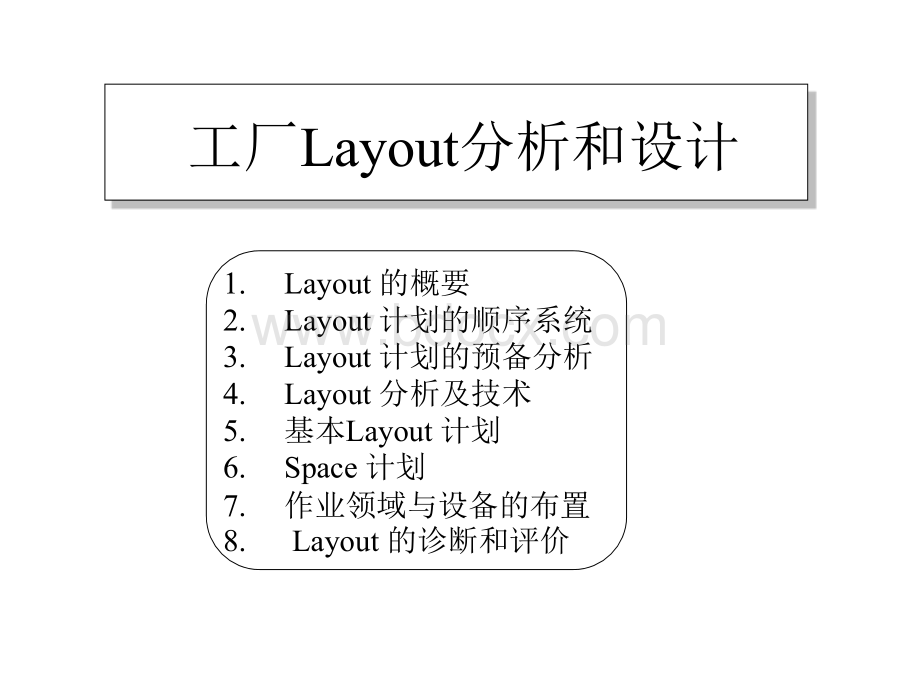 工厂Layout分析和设计-A.ppt_第1页