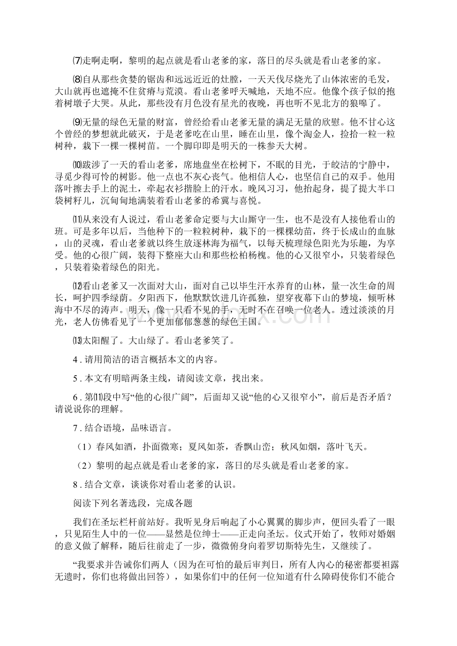 拉萨市九年级上学期期末语文试题I卷文档格式.docx_第3页