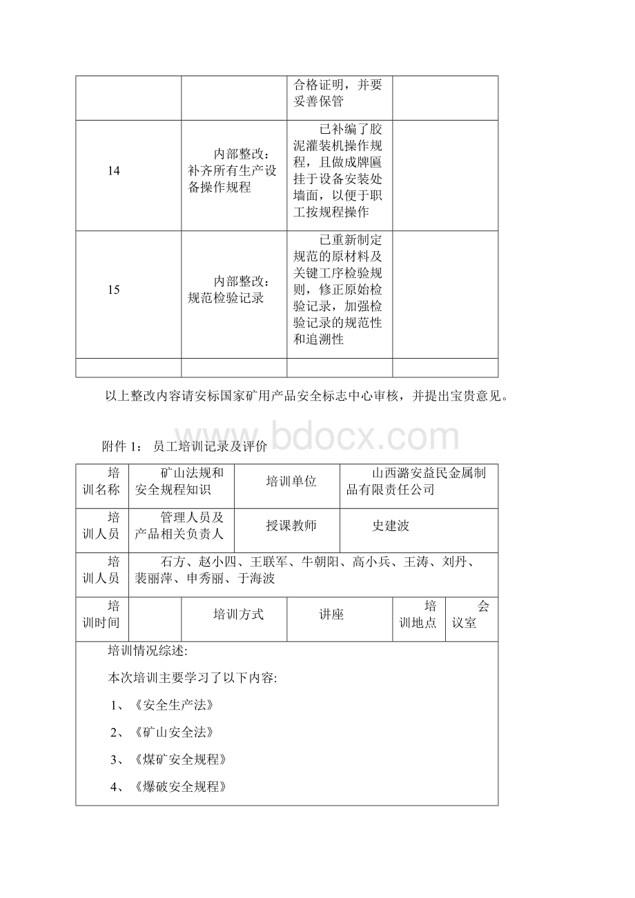 安全标志现场评审整改报告范文Word文档格式.docx_第3页