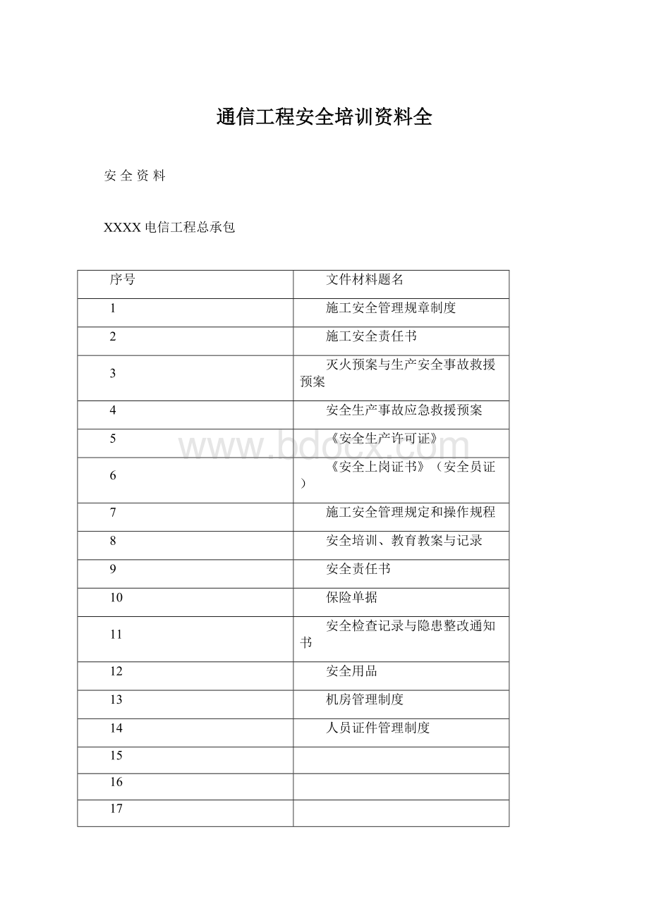 通信工程安全培训资料全.docx_第1页