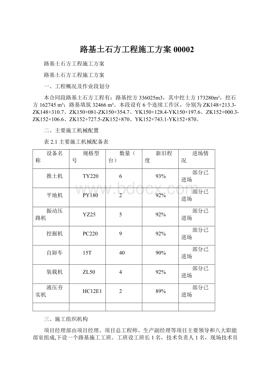 路基土石方工程施工方案00002Word文档格式.docx