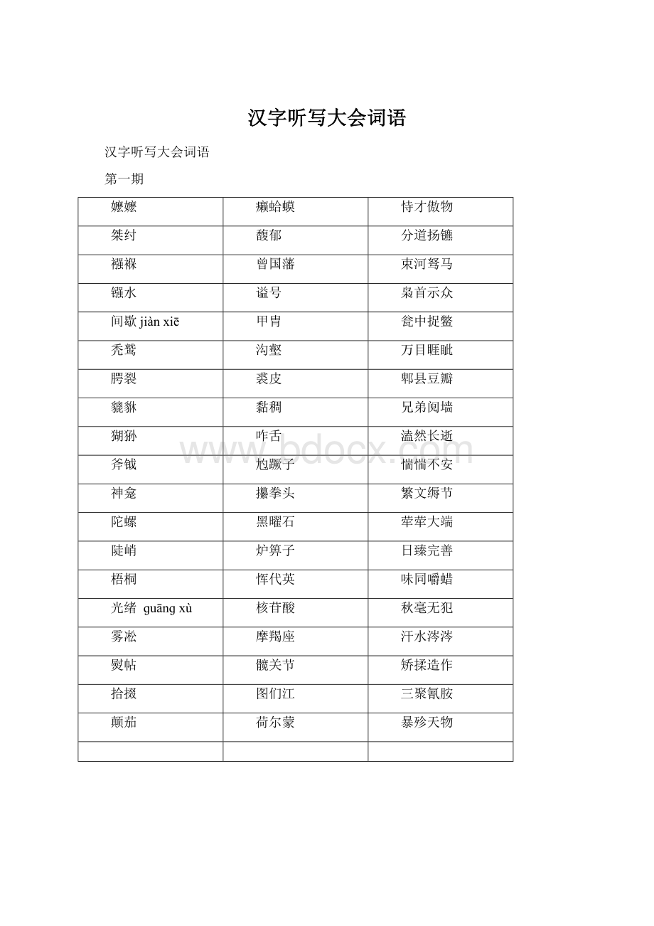 汉字听写大会词语Word格式文档下载.docx_第1页