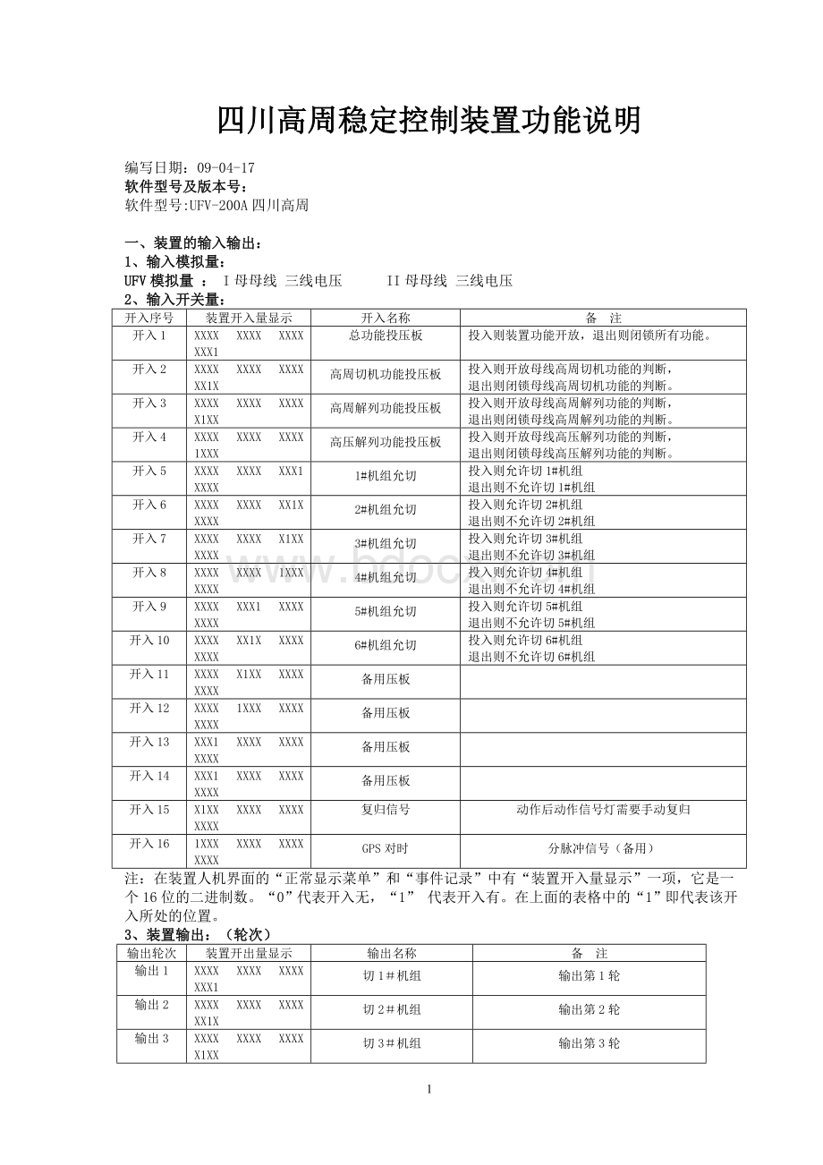 四川省电力公司高周功能说明Word格式文档下载.doc_第1页