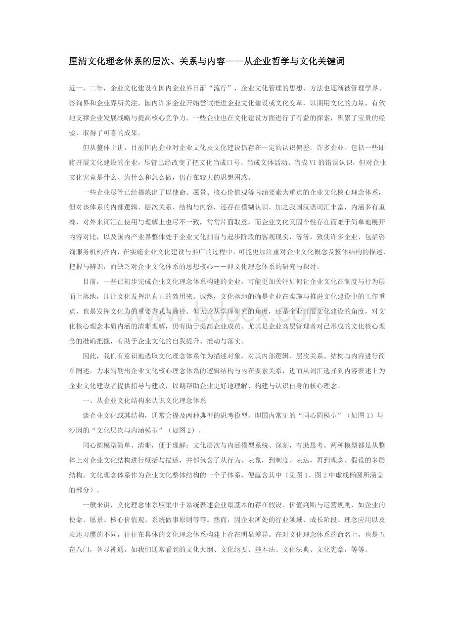 厘清文化理念体系的层次Word文档下载推荐.doc