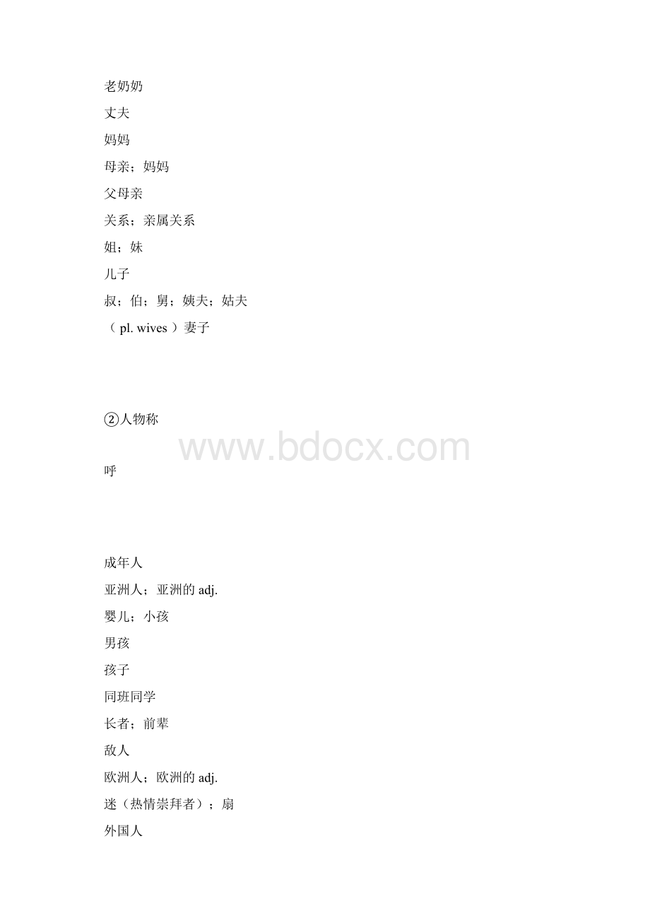 中考英语1600词汇分类速记表默写docx文档格式.docx_第2页