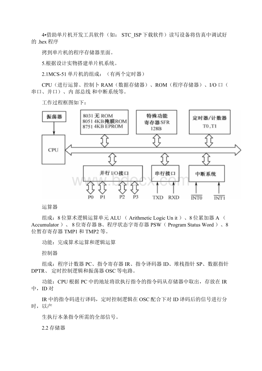 单片机原理及应用期末考试必考知识点重点总结Word文档格式.docx_第2页