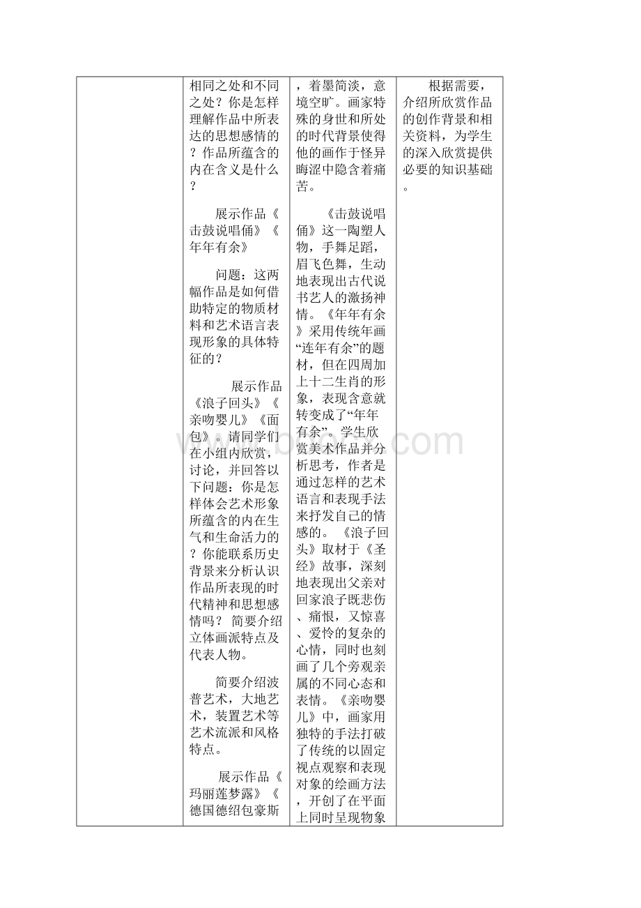 人教版美术八年级下册教案Word下载.docx_第3页