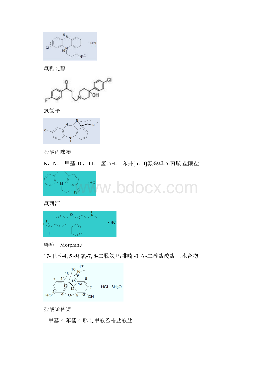 药物化学复习资料化学结构式.docx_第2页