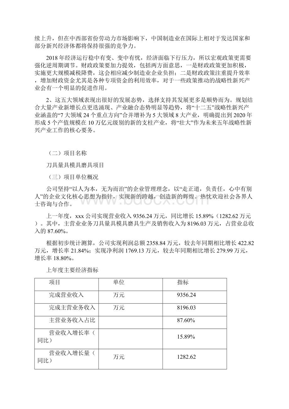 刀具量具模具磨具项目投资申请报告.docx_第2页