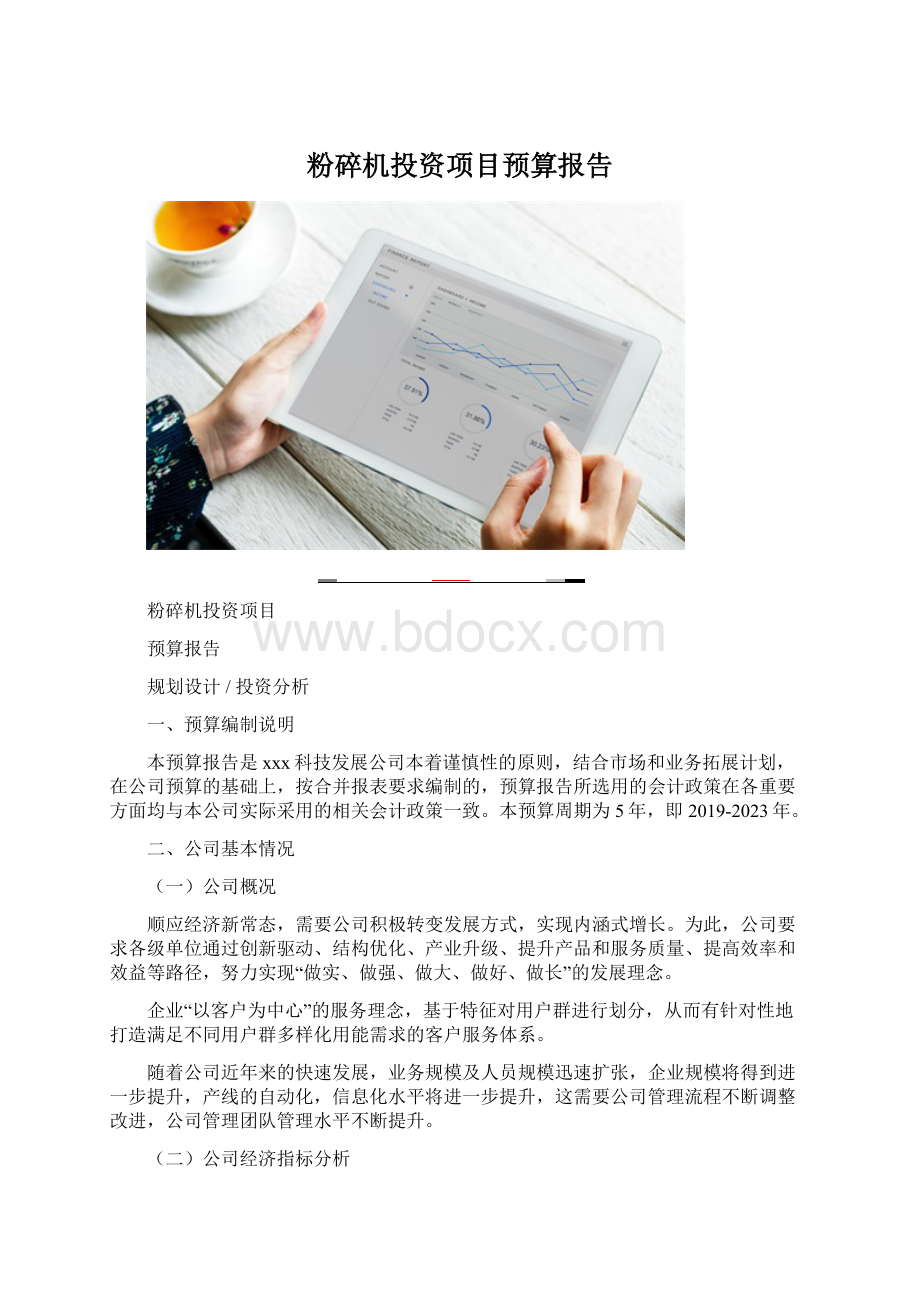 粉碎机投资项目预算报告Word文档下载推荐.docx_第1页