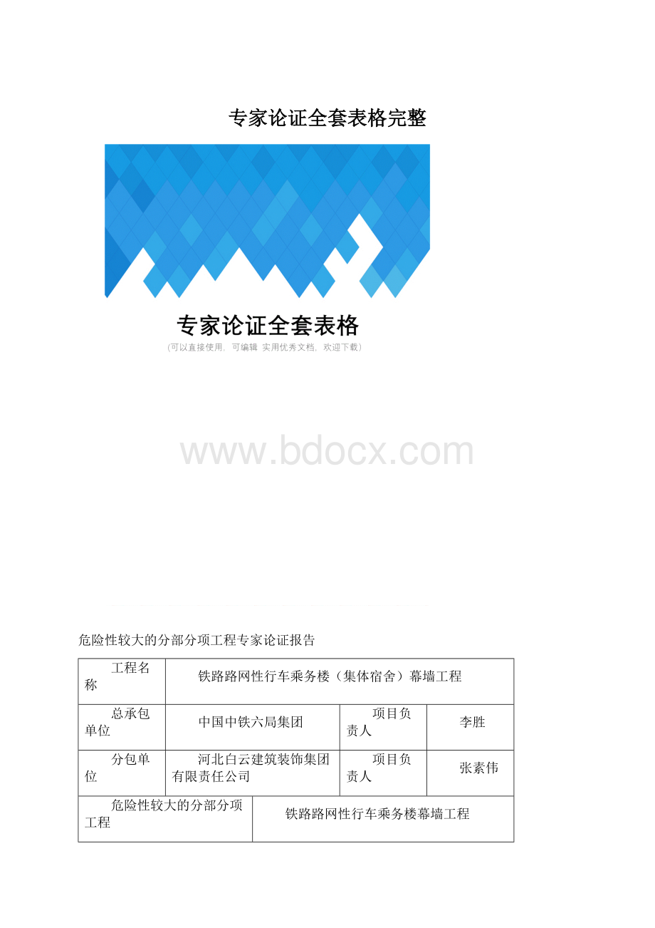 专家论证全套表格完整.docx_第1页