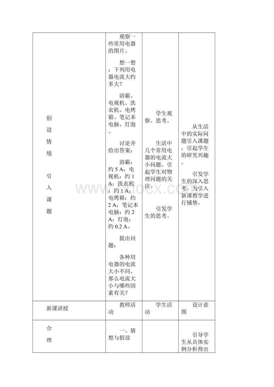 电流和电压与电阻的关系教学设计Word格式.docx_第2页