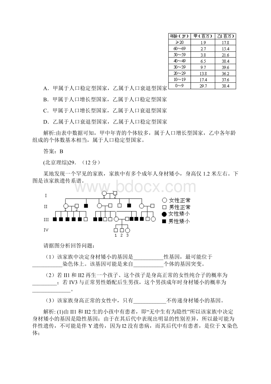 北京高考生物真题及答案Word格式文档下载.docx_第2页