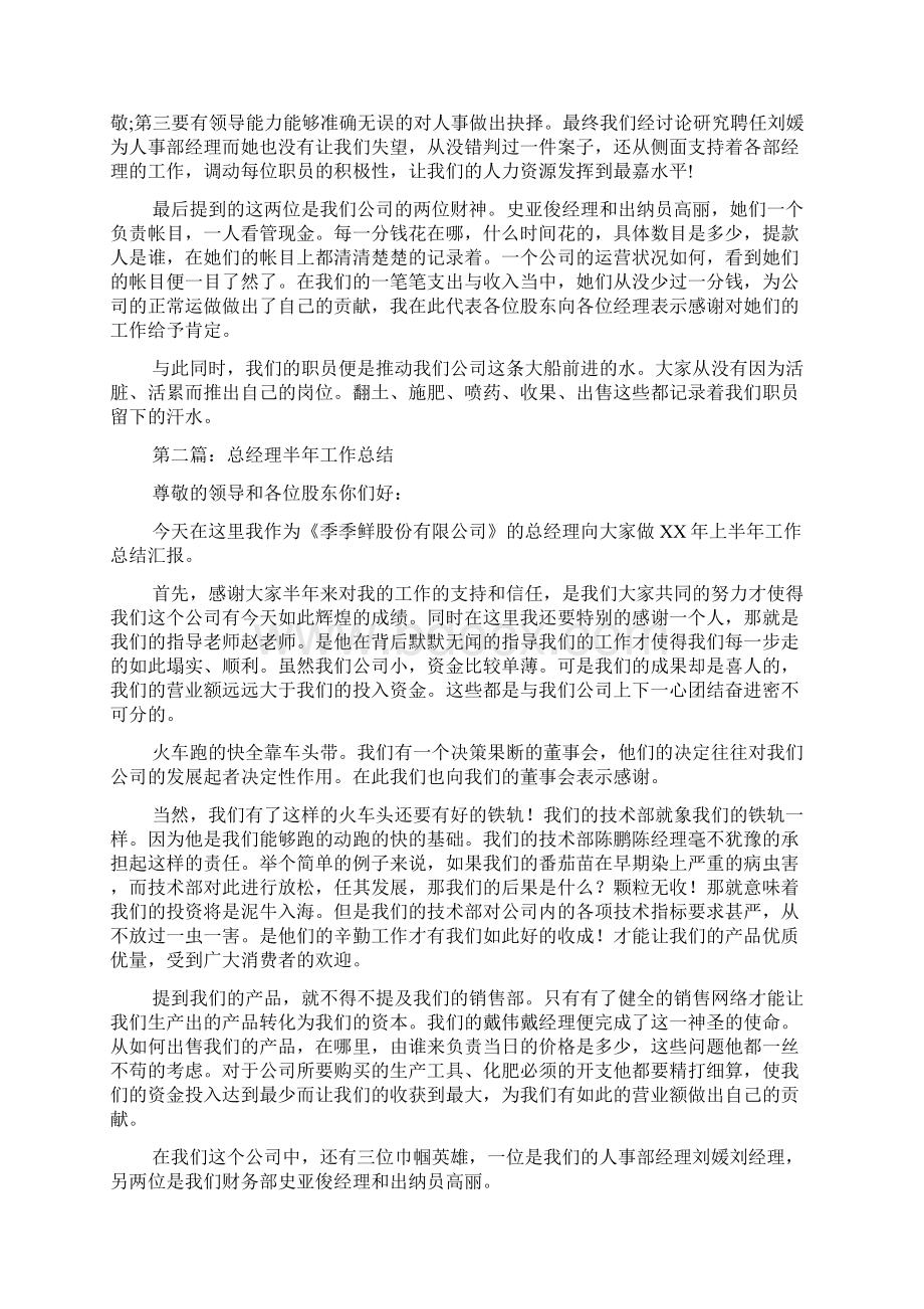 总经理半年工作总结Word文档下载推荐.docx_第2页