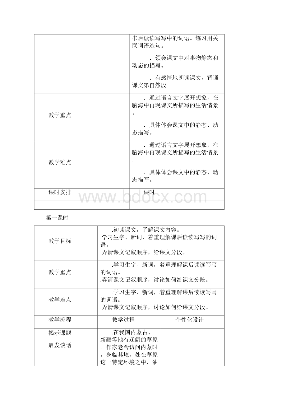 五年级下册语文第一单元教案Word格式文档下载.docx_第3页