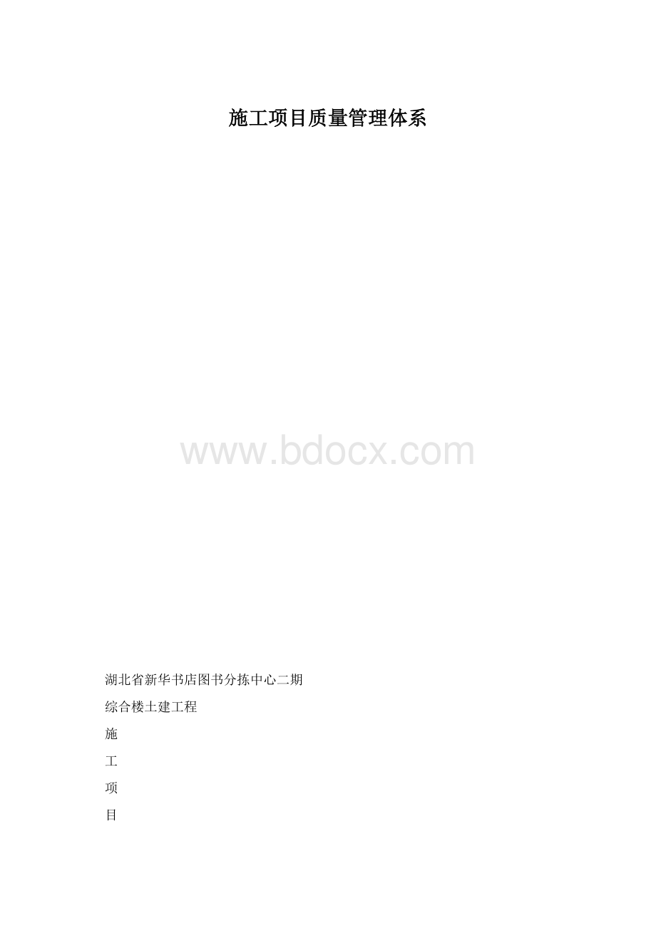 施工项目质量管理体系Word格式.docx_第1页