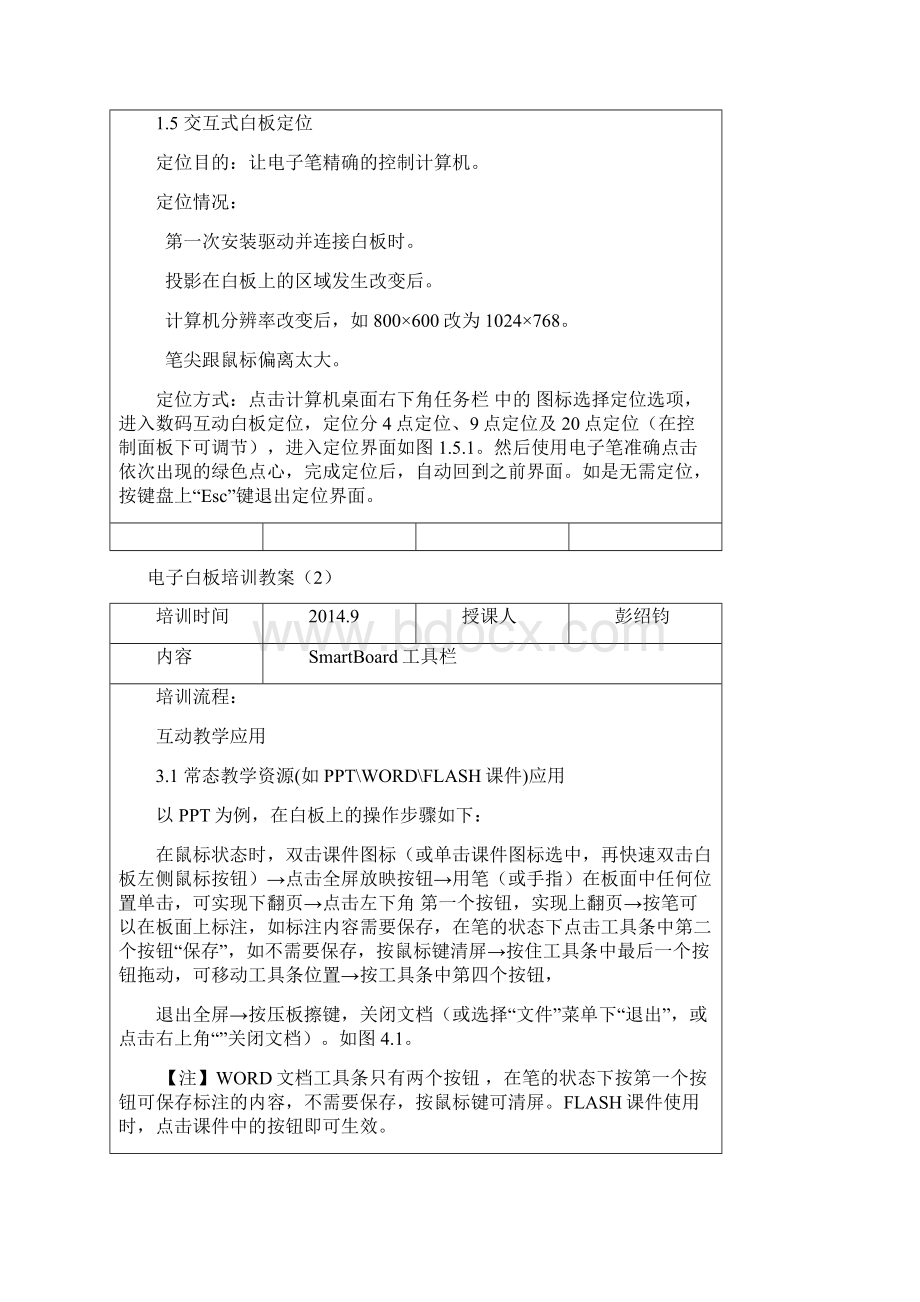 电子白板培训教案Word文档下载推荐.docx_第2页