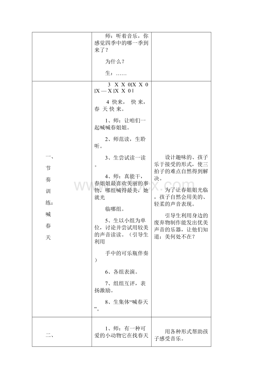 人音版音乐一年级下册全册教学设计.docx_第3页