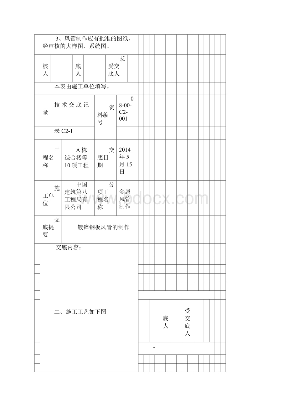 镀锌钢板风管技术交底文档格式.docx_第3页