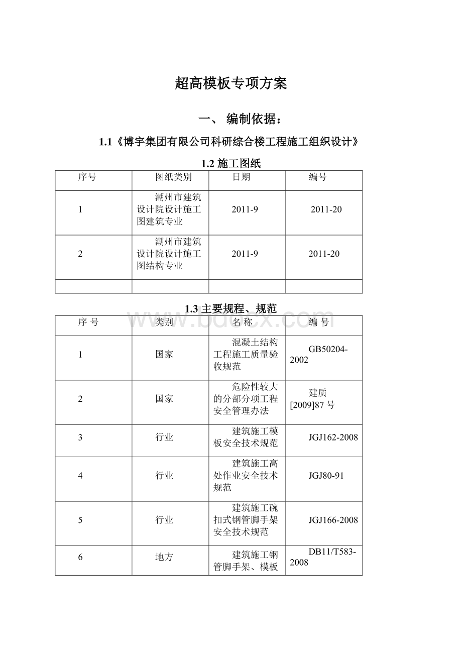 超高模板专项方案.docx