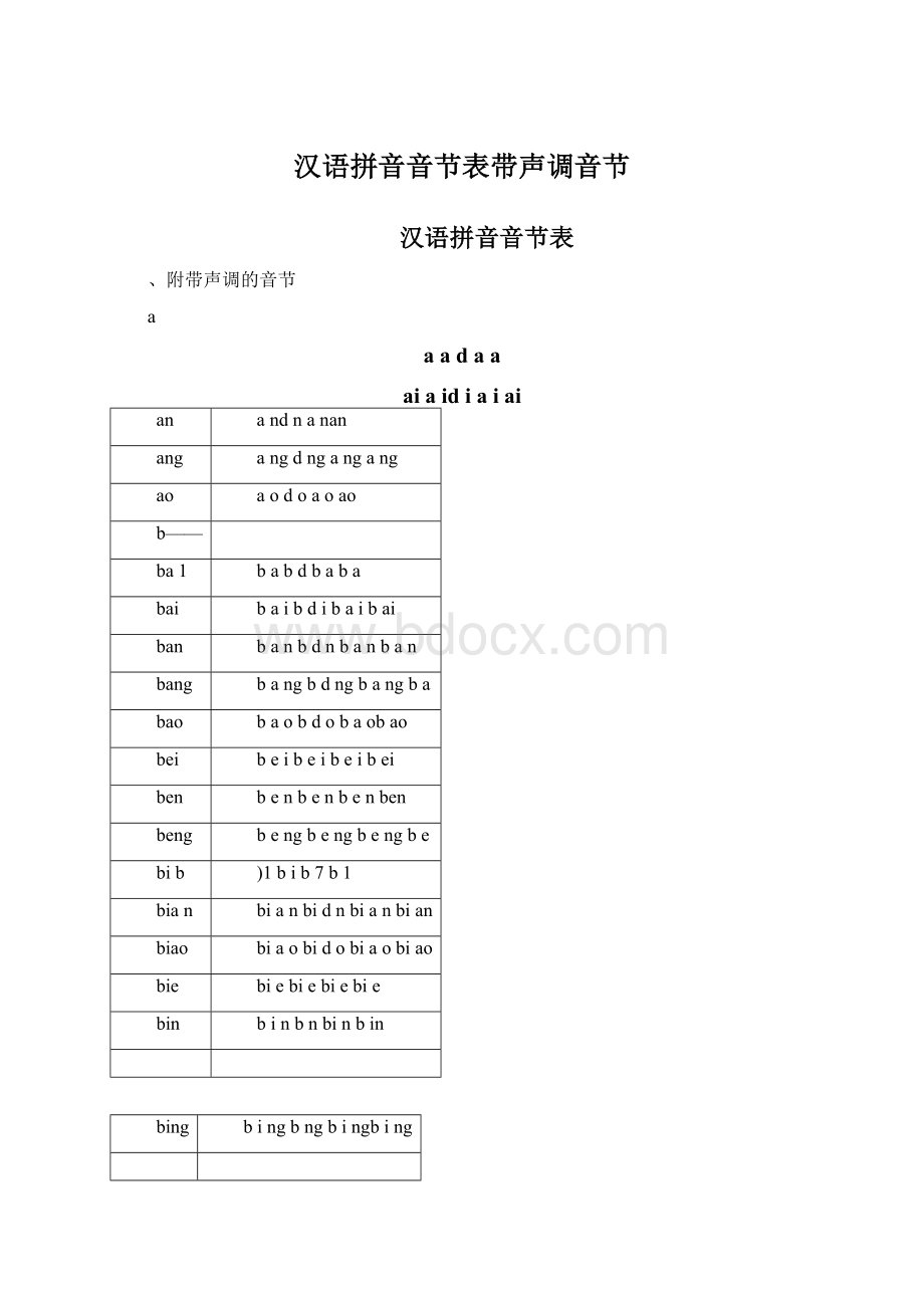 汉语拼音音节表带声调音节.docx