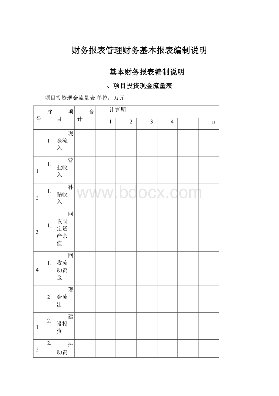 财务报表管理财务基本报表编制说明Word文档格式.docx_第1页