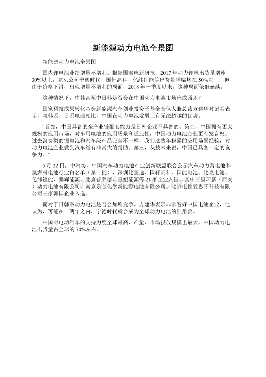 新能源动力电池全景图Word格式文档下载.docx