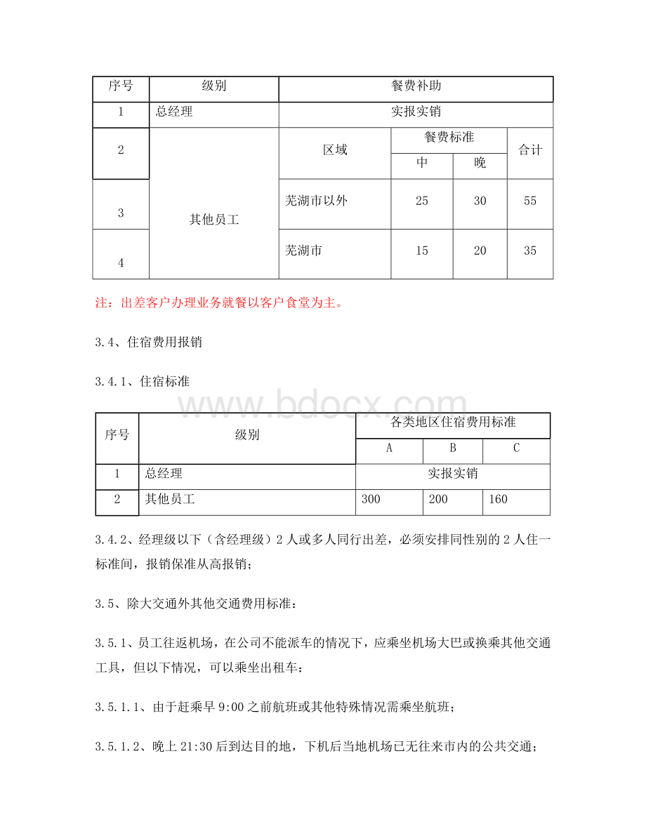 员工出差及报销制度Word文档下载推荐.docx_第3页