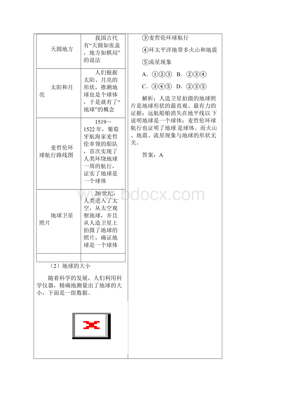 七年级地理上册 11 地球和地球仪思维导图及知识点解析 新版新人教版.docx_第2页