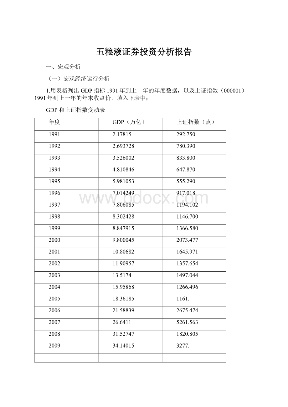 五粮液证券投资分析报告.docx