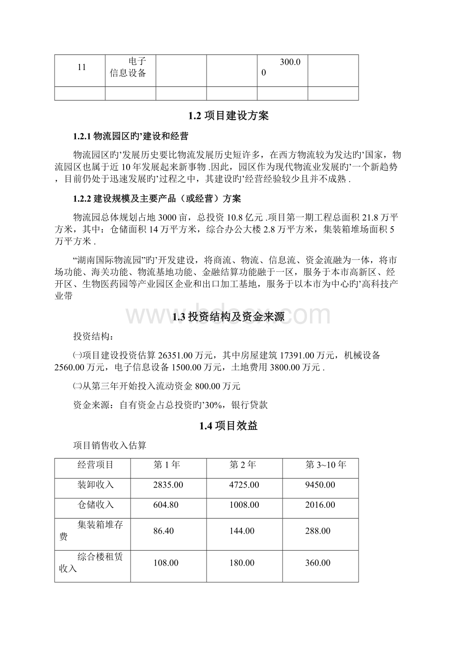 XX国际医药物流园新建项目可行性研究报告文档格式.docx_第3页