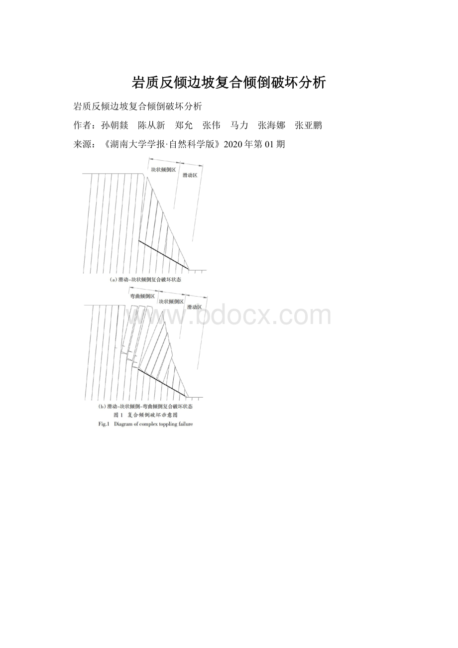 岩质反倾边坡复合倾倒破坏分析.docx