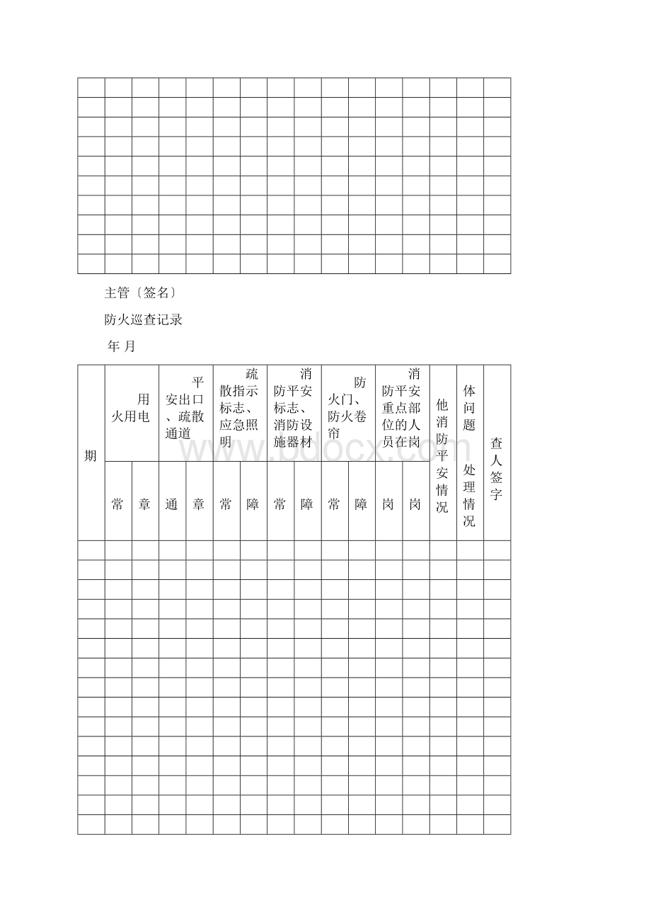 物业小区每日防火巡查记录本Word格式文档下载.docx_第2页