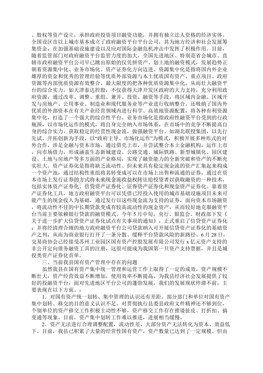 县国有资产集中经营调研报告Word文档下载推荐.docx_第2页