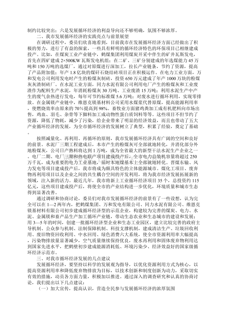 关于我市循环经济发展情况的调研综述政协.docx_第3页