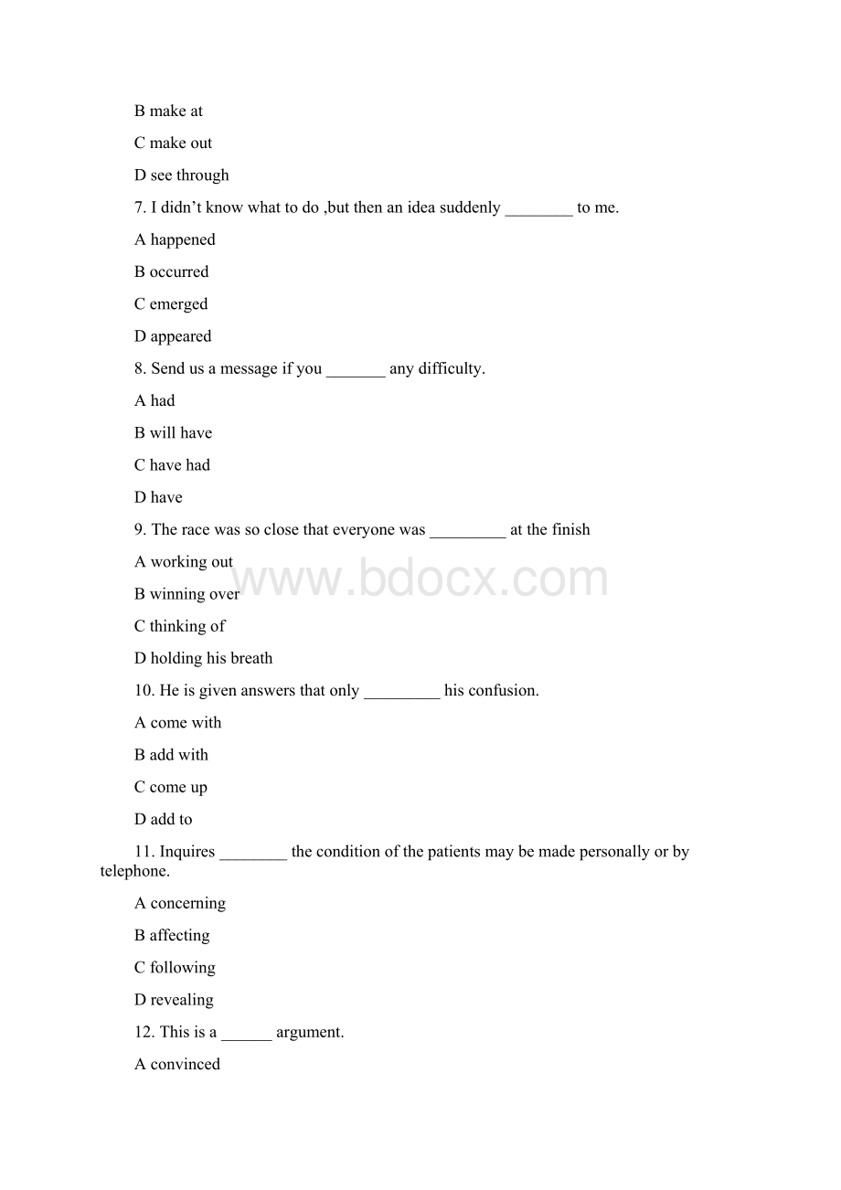 电大学位英语选择题整理.docx_第2页