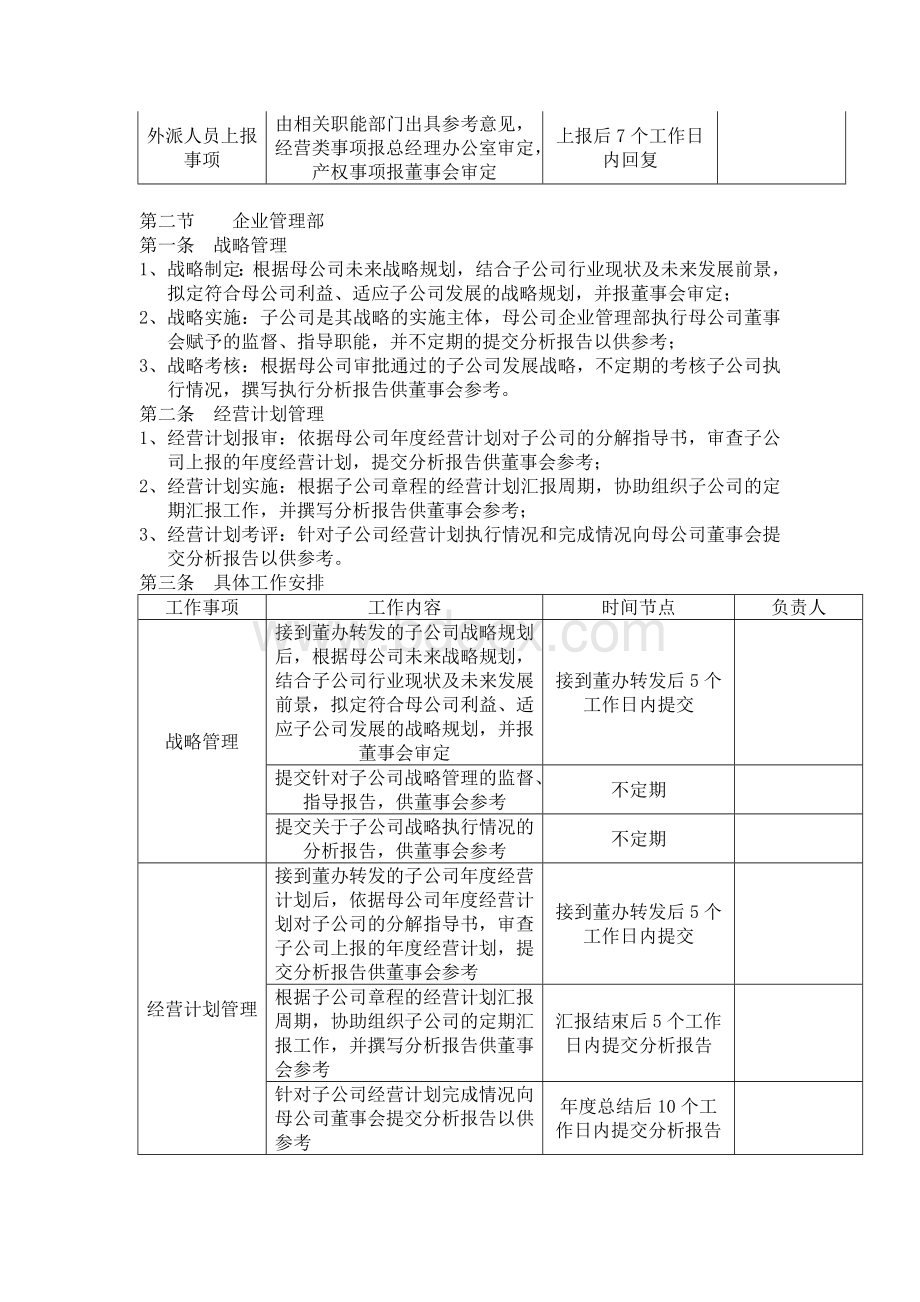 子公司管理办法附录：职能部门工作细则(参考)Word格式文档下载.doc_第2页