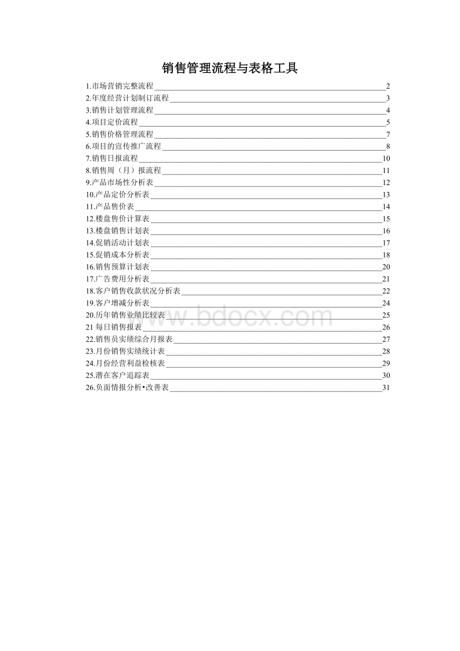 房地产【住宅类】销售管理流程与表格工具NO.4文档格式.docx_第1页