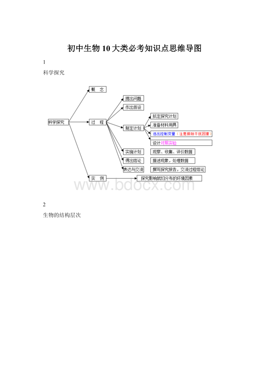 初中生物10大类必考知识点思维导图.docx