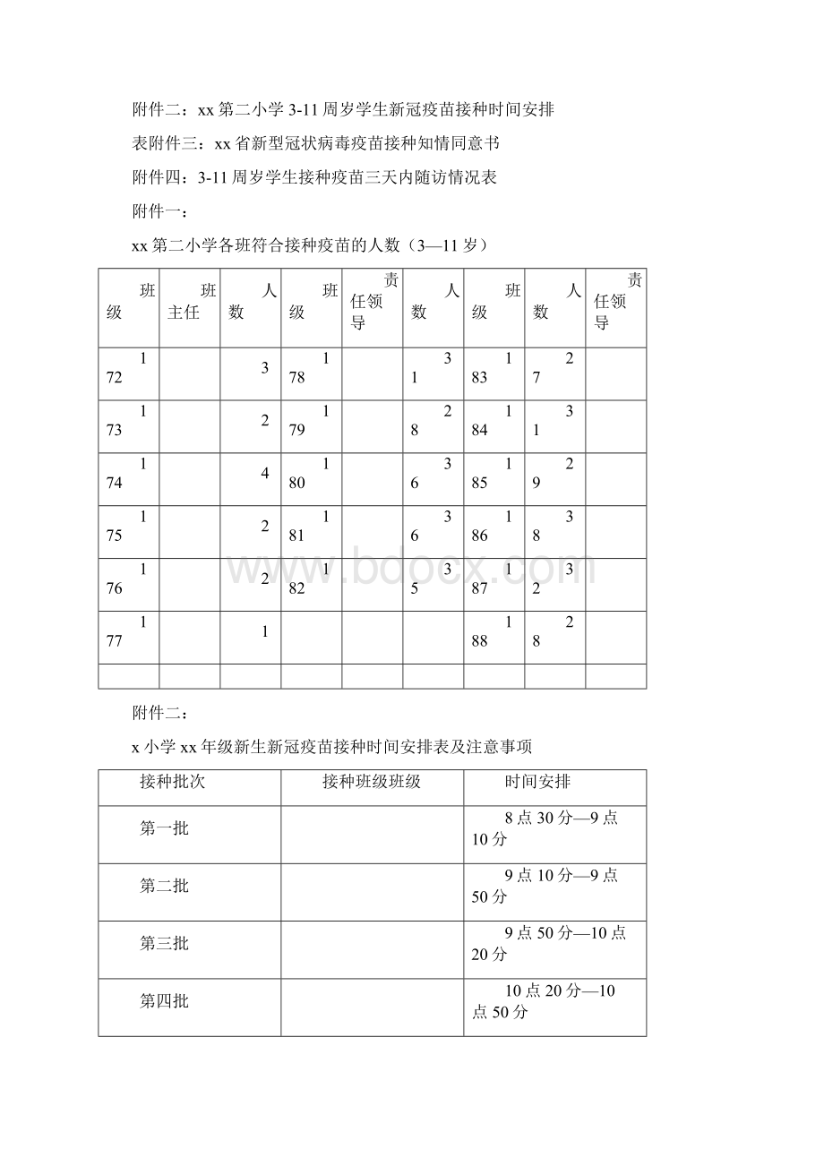 x县311岁儿童新冠疫苗接种工作方案及应急预案Word格式.docx_第3页