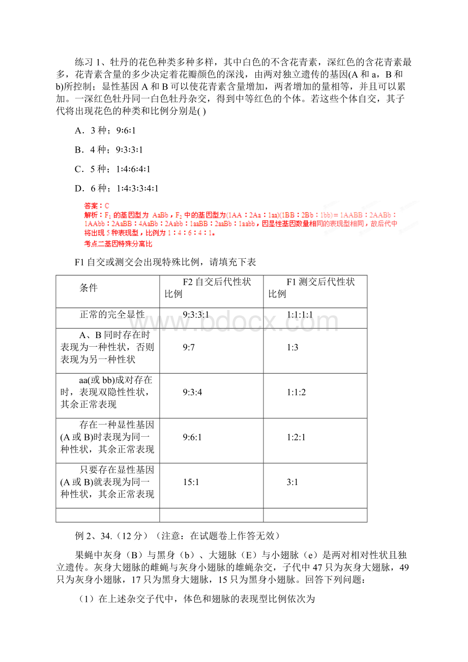 生物科技行业高考生物必考题型早知道专题07遗传的基本规律.docx_第3页