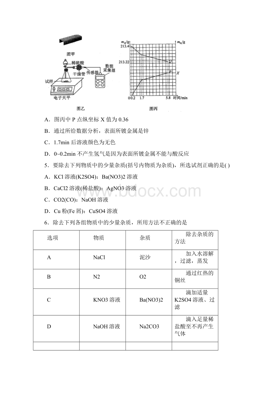 中考化学生活中常见的盐提高单元测试题附答案.docx_第2页