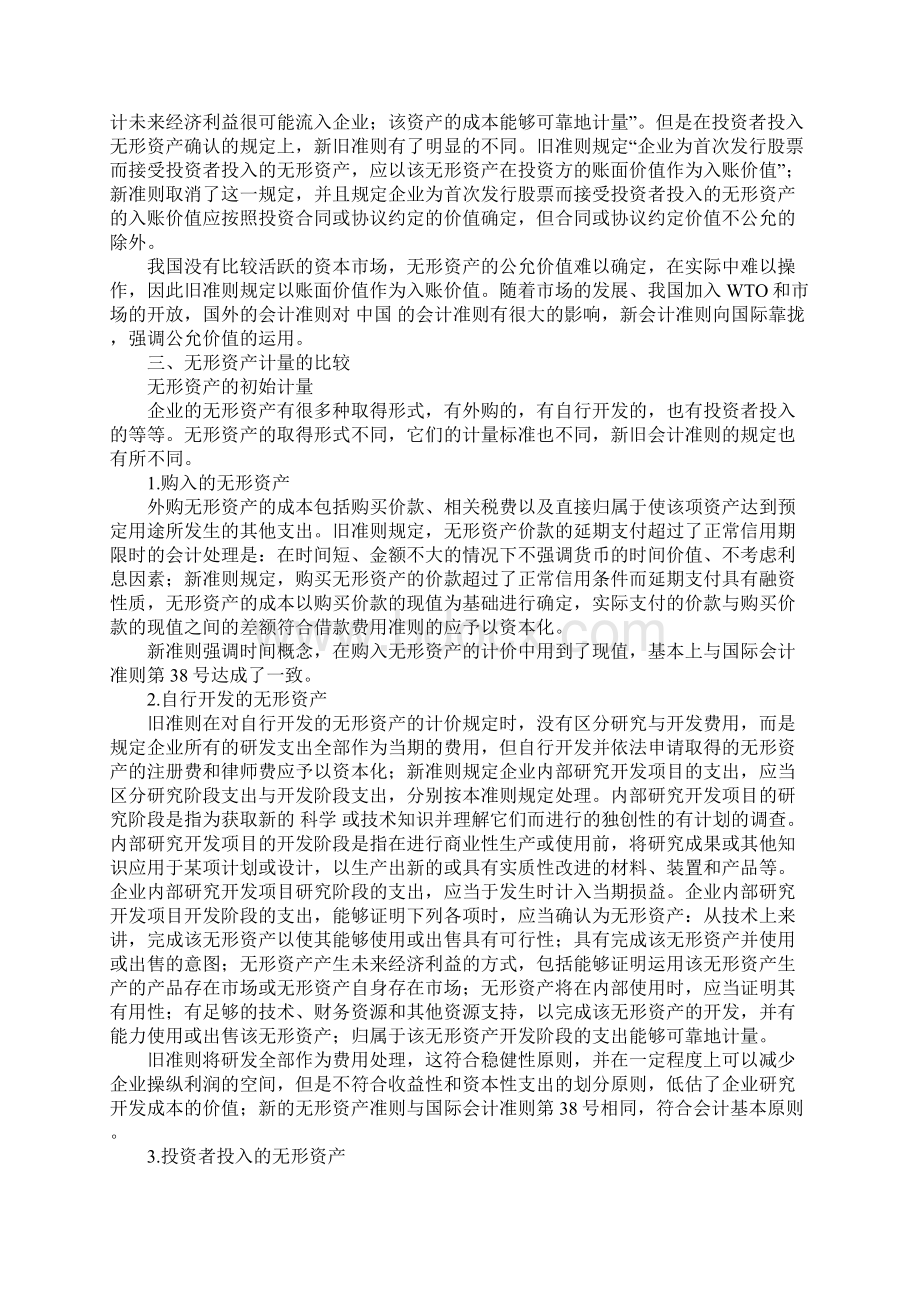 新旧无形资产准则差异探析Word格式文档下载.docx_第2页