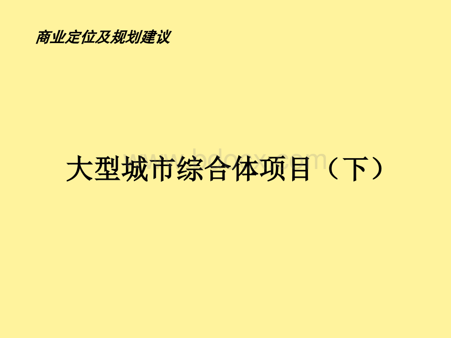 大型城市综合体项目商业定位及规划建议(下).ppt