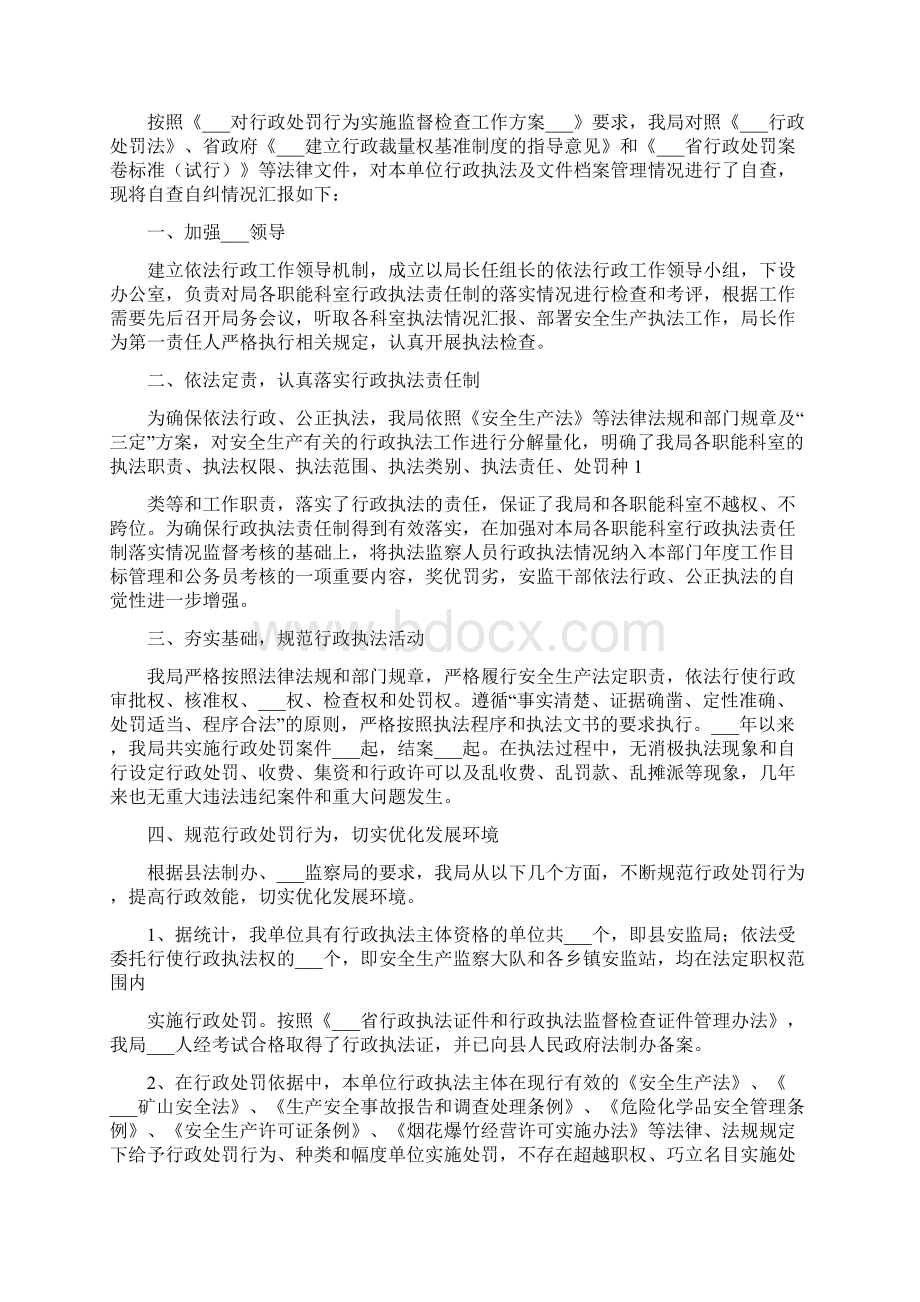 园林局行政执法大检查自查自纠报告Word格式.docx_第3页